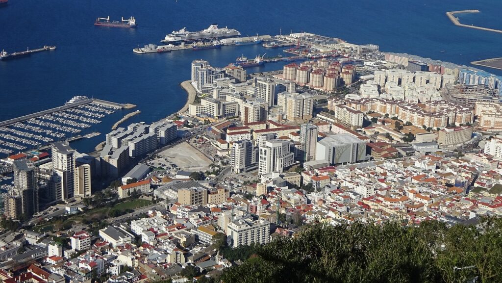 gibraltar, port, my ship, sea, bay, ship, mood, nature, outlook, coast, industry